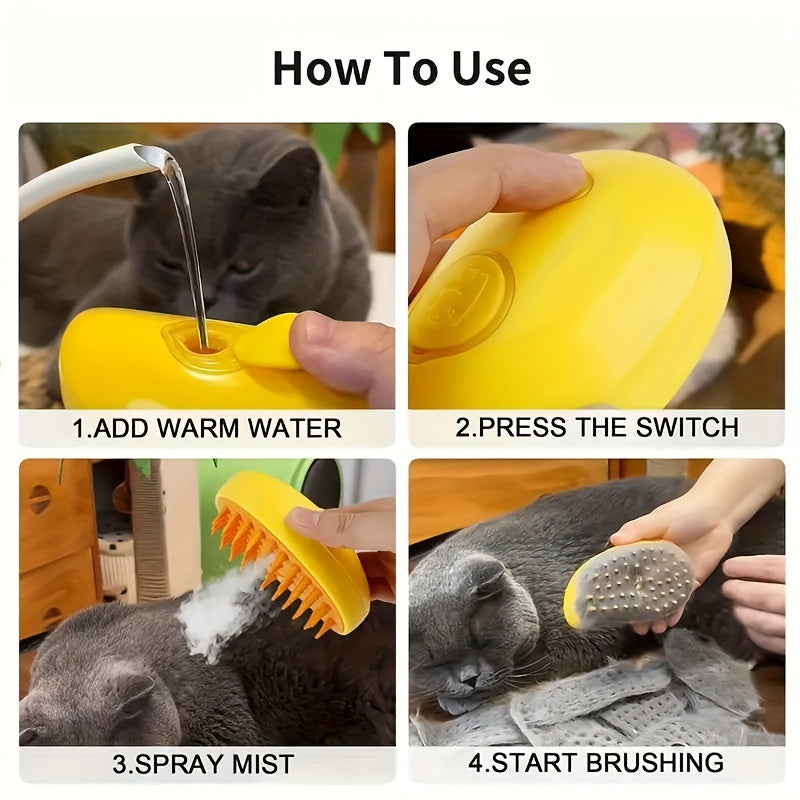 Self-Cleaning Cat Grooming Brush