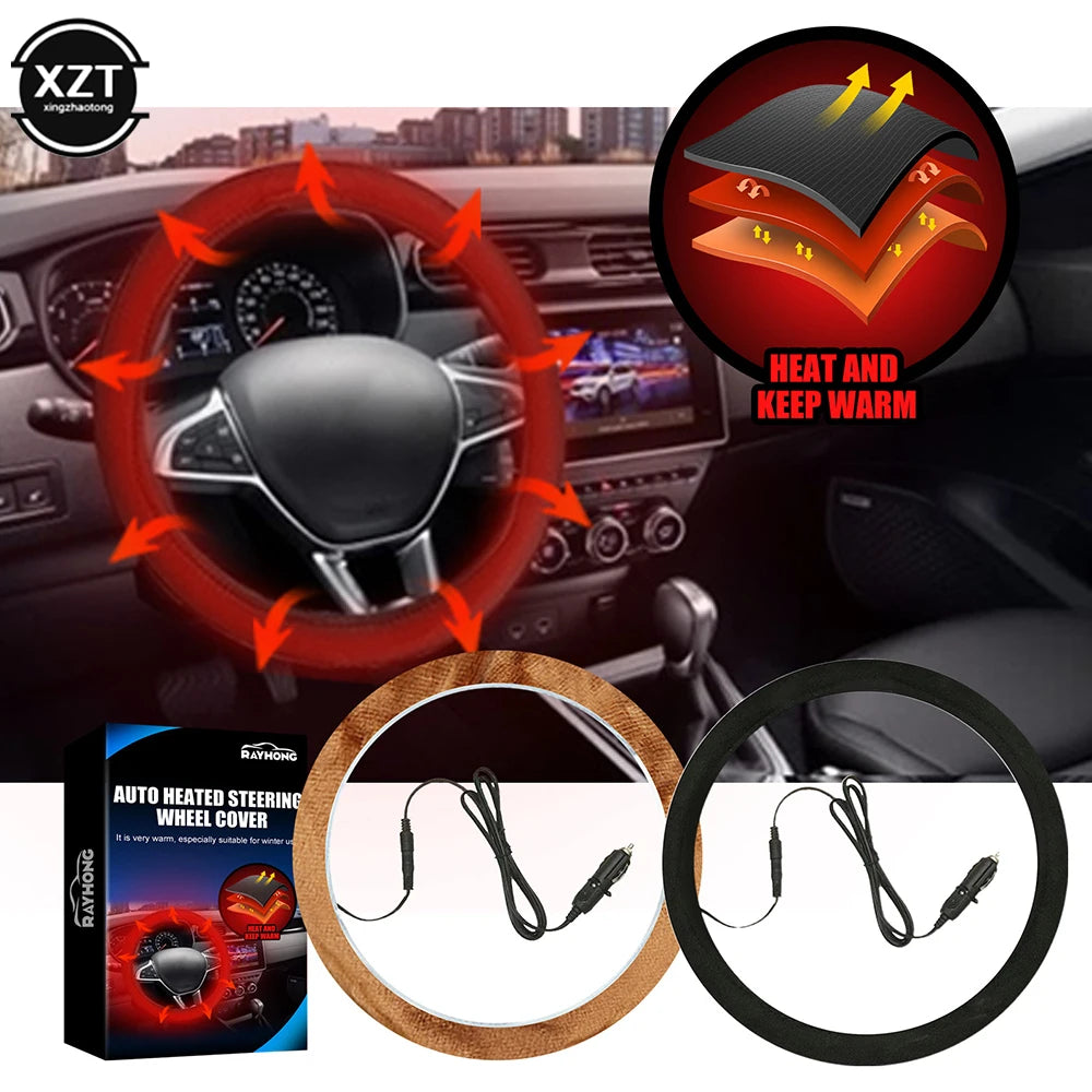 Universal Car Heated Steering Wheel Cover