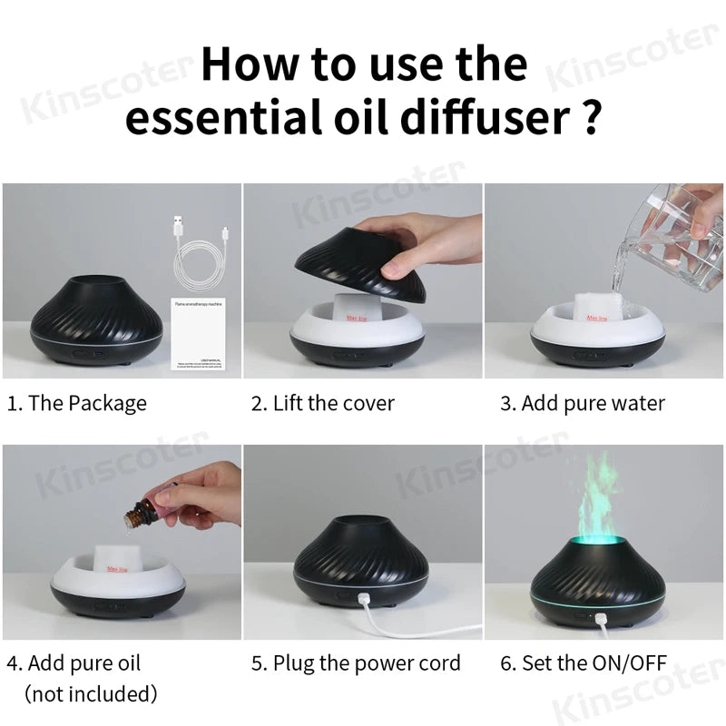 Flame Effect Volcanic Aroma Diffuser