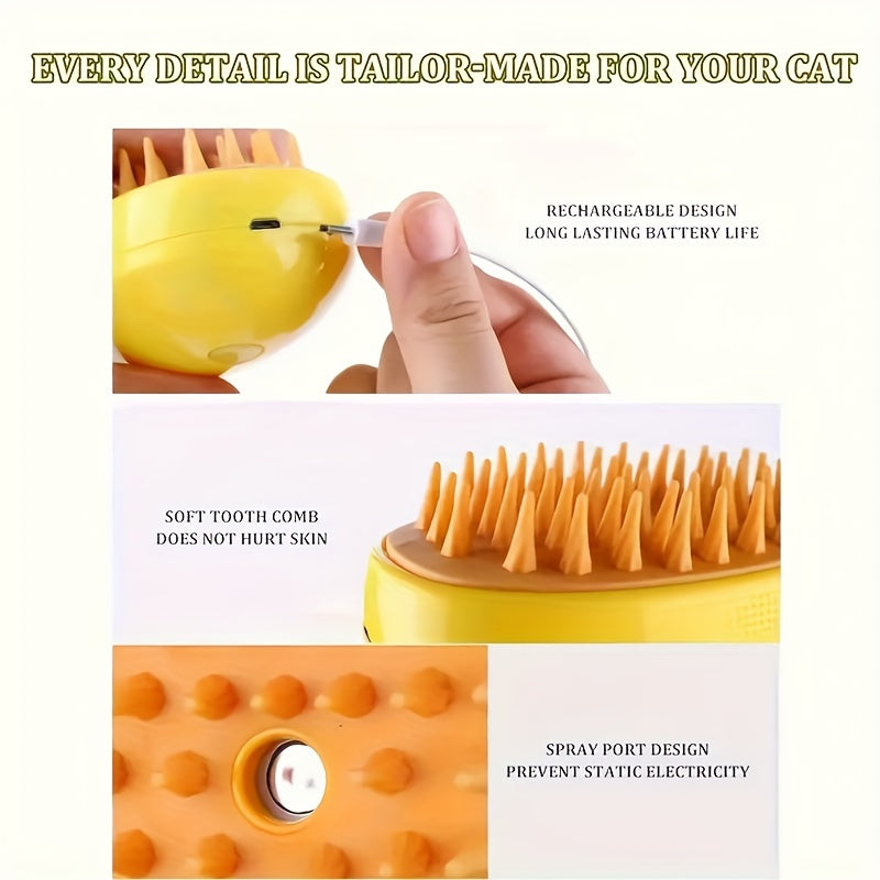 Self-Cleaning Cat Grooming Brush