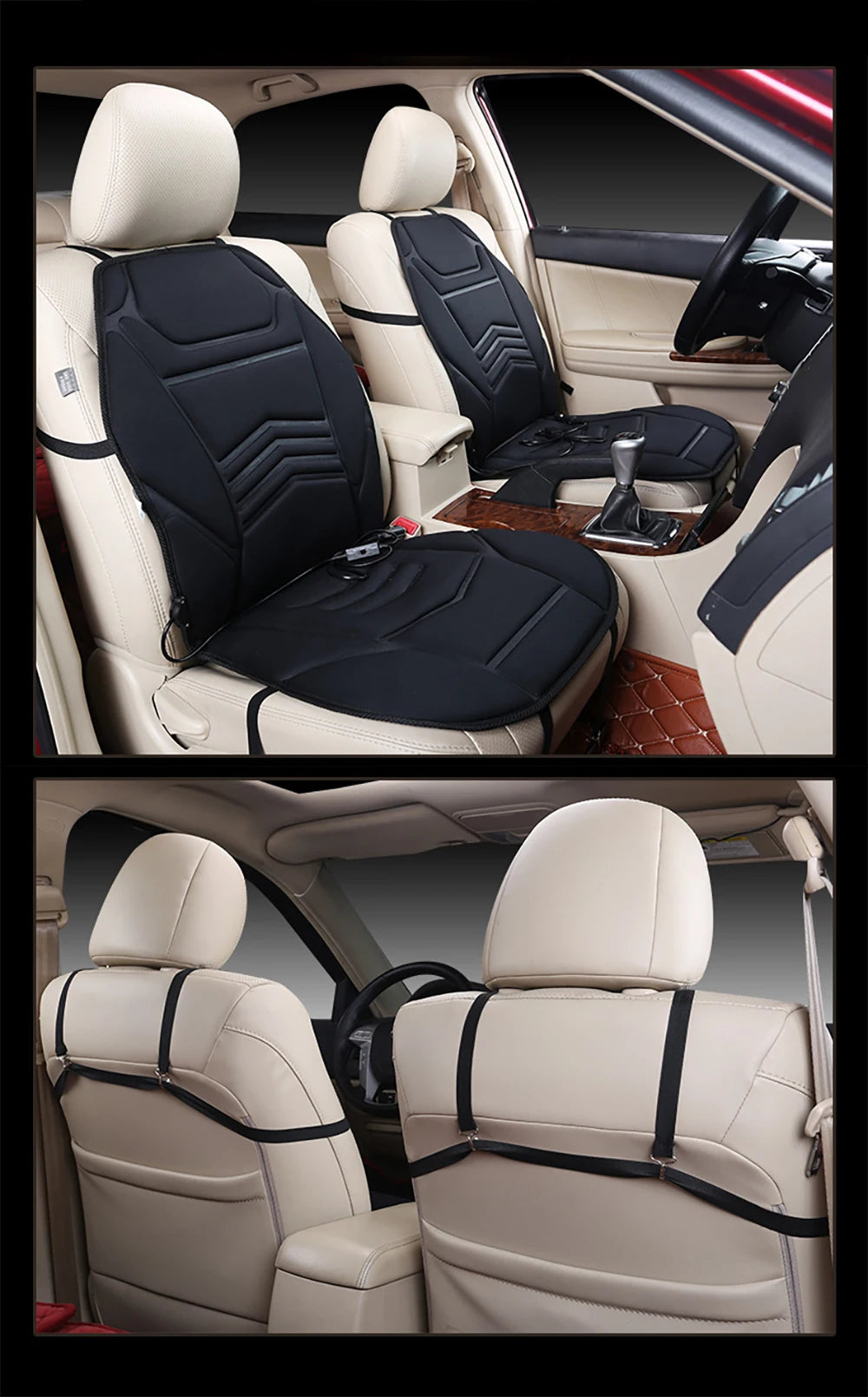 12V Heated Car Seat Cushion Cover – 1 Or 2 Pieces, Universal Fit, Warm & Cozy